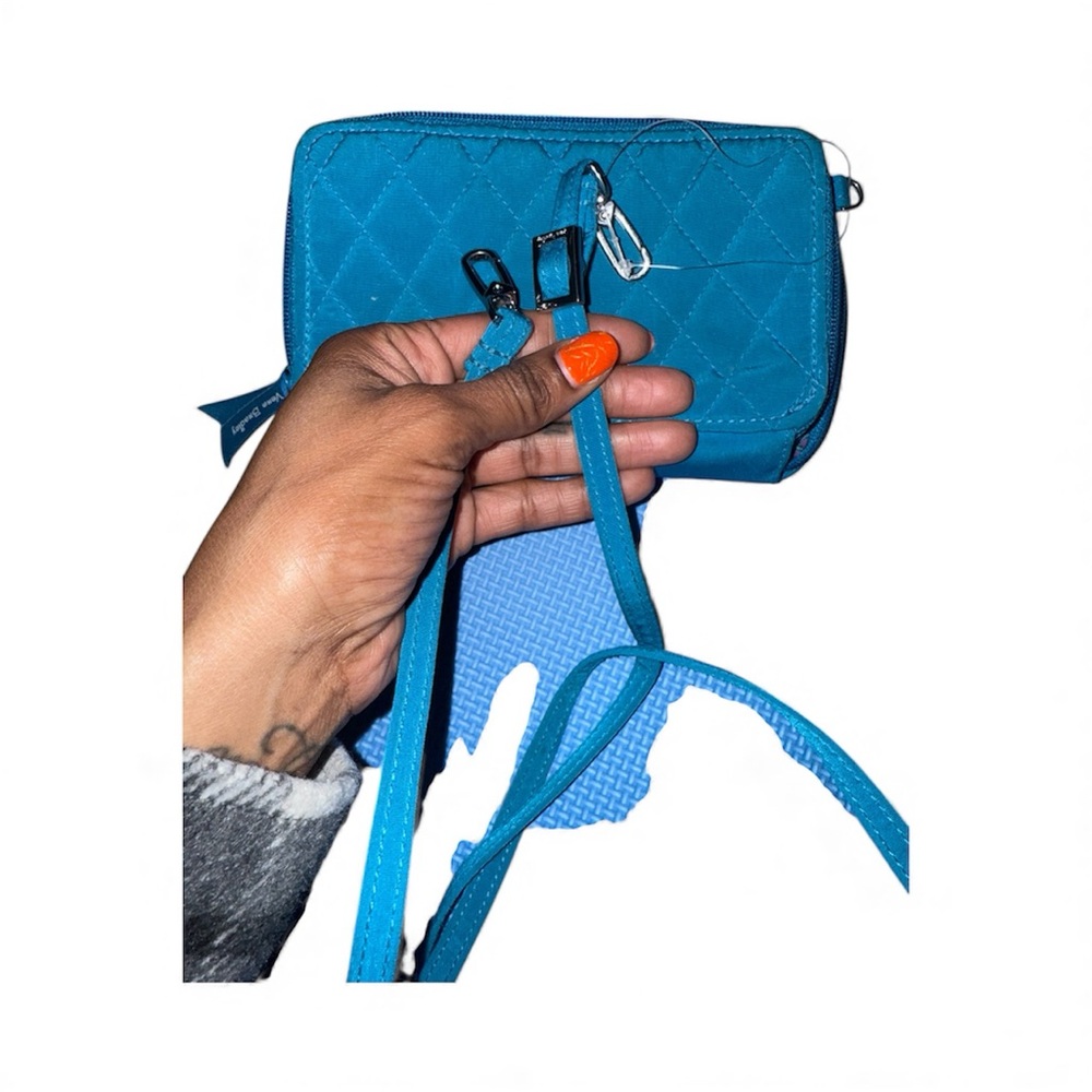 👗Vera Bradley Teal Quilted Clutch - Picture 4 of 4